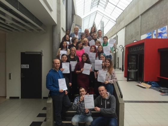 Norwegian and Russian students participate in a joint course in social work at UIT in Alta.